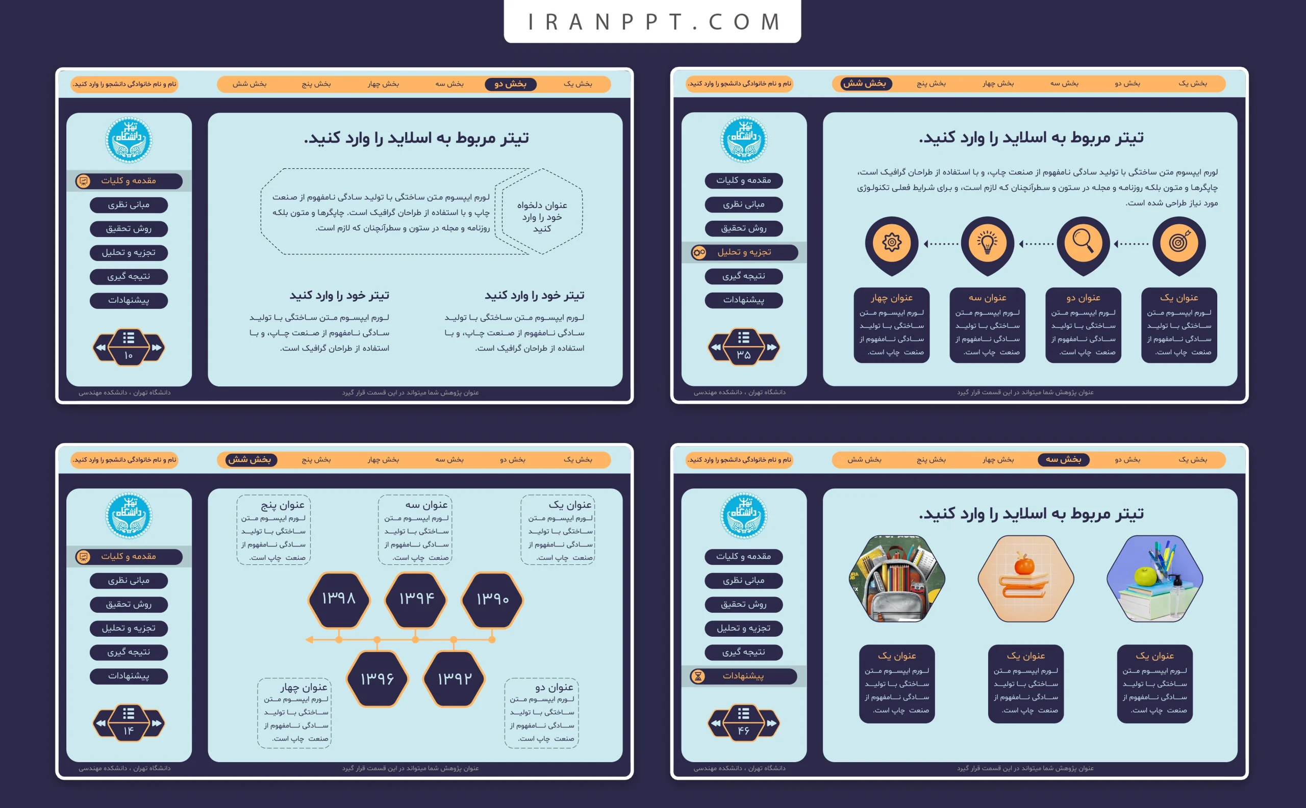 قالب پاورپوینت پایان نامه