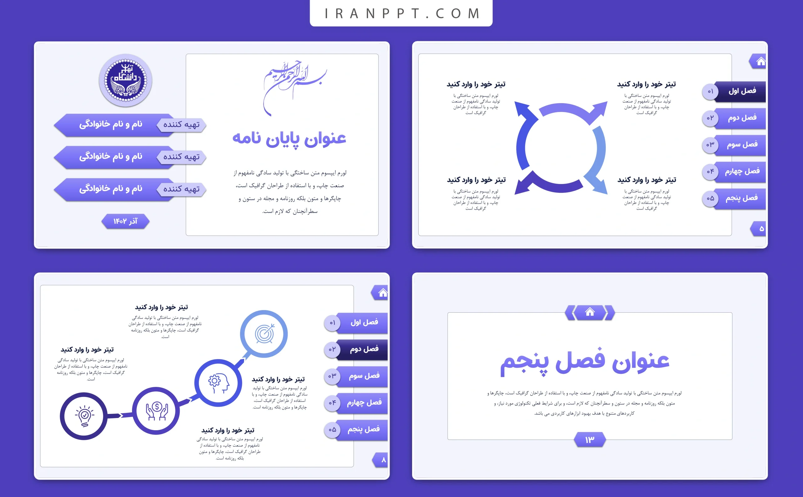 قالب پاورپوینت پایان نامه رایگان