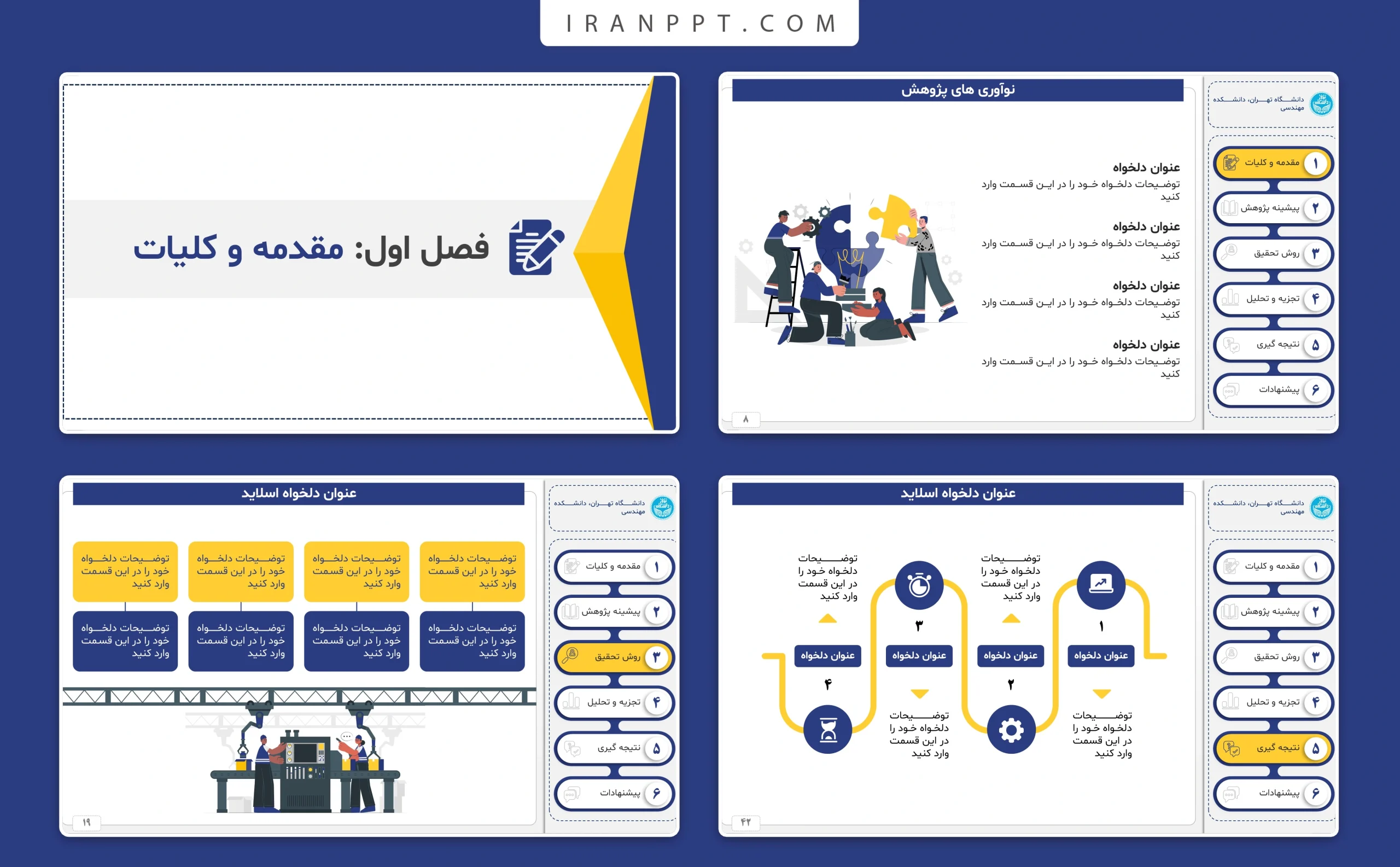 قالب پاورپوینت دفاع مهندسی صنایع