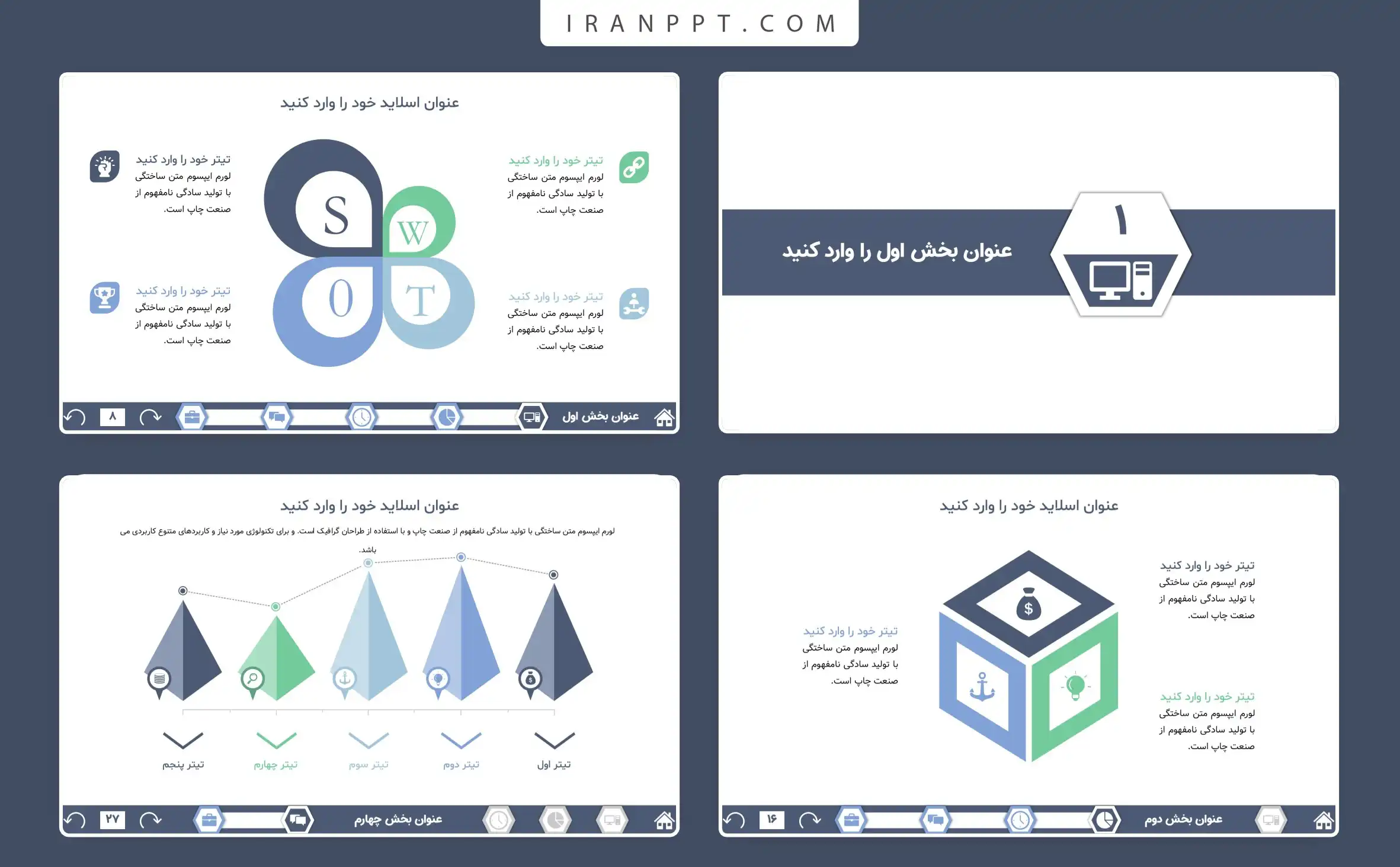 قالب پاورپوینت گزارش اداری