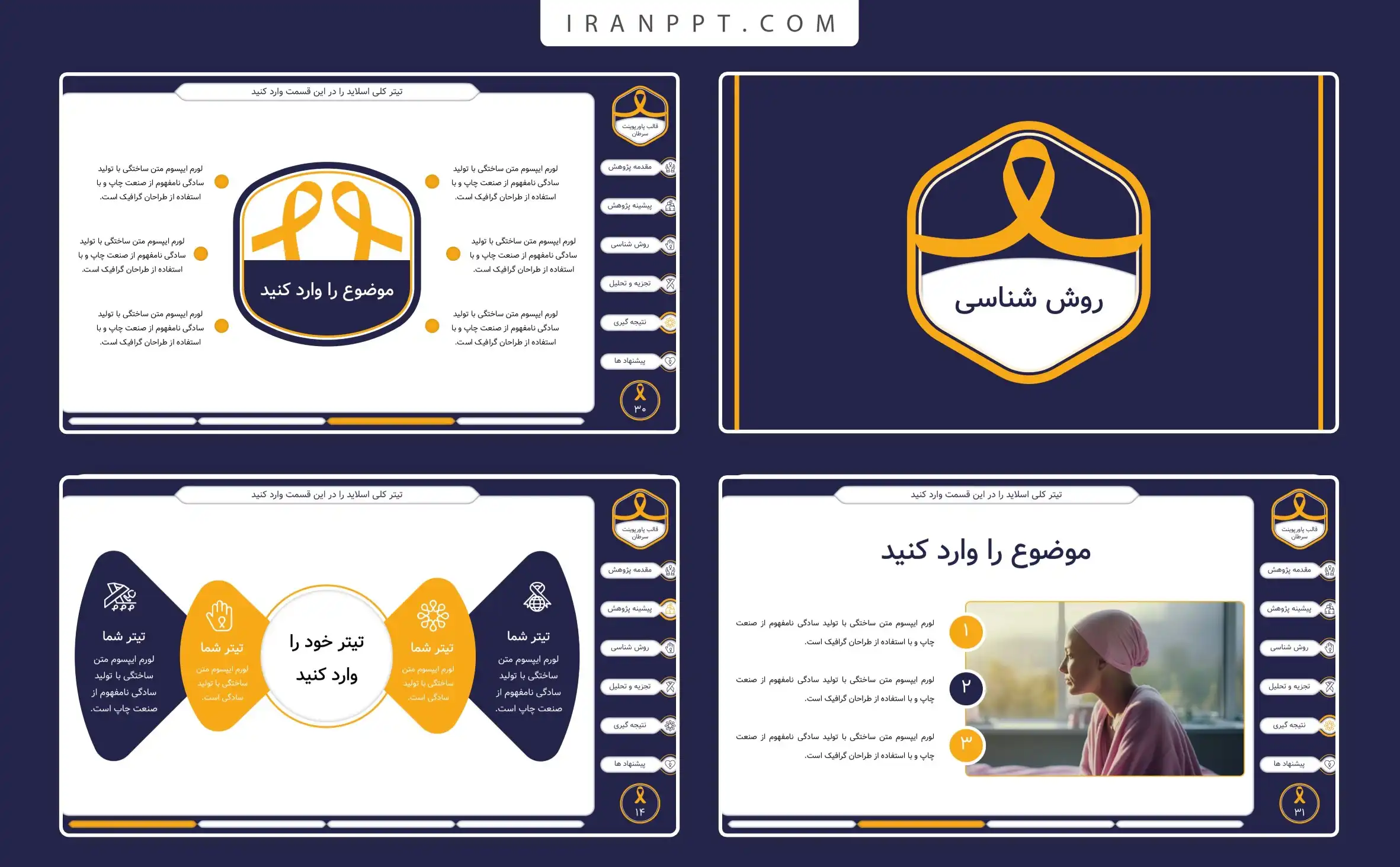 قالب پاورپوینت سرطان