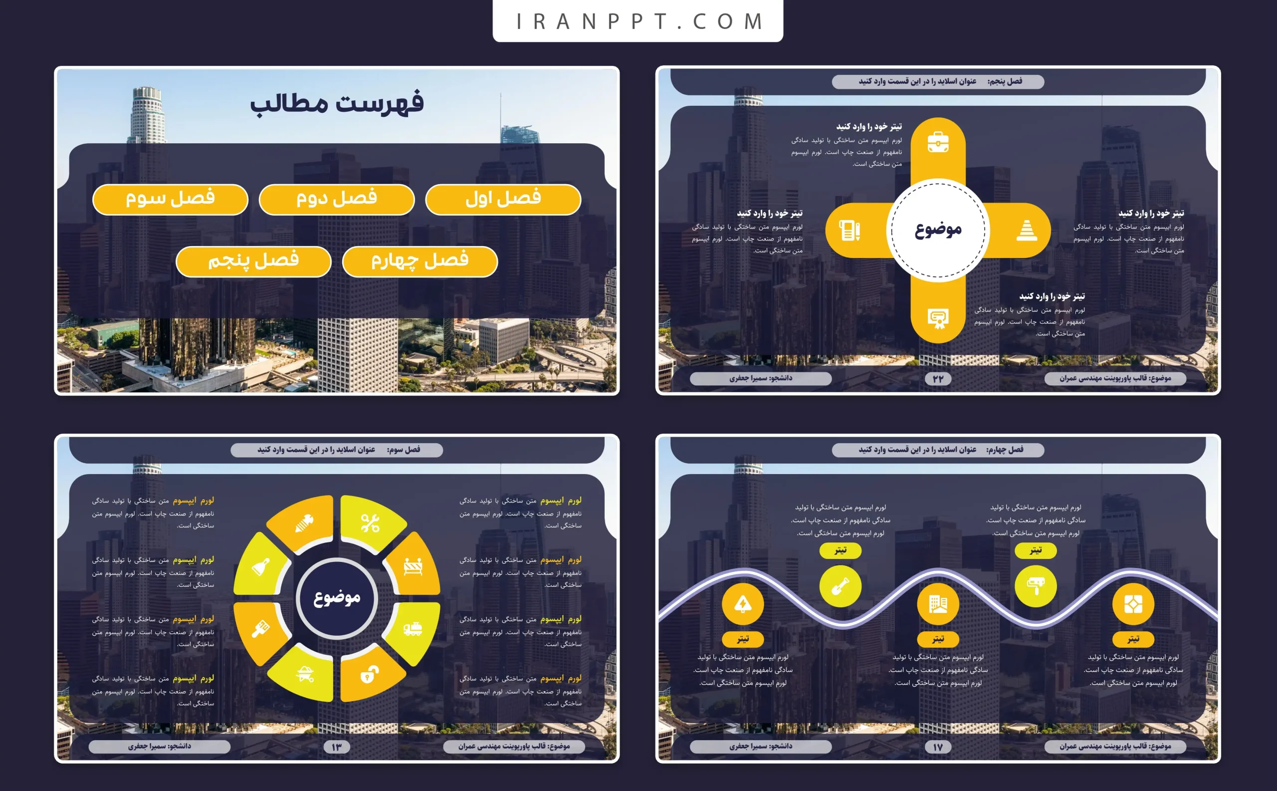 قالب پاورپوینت عمران