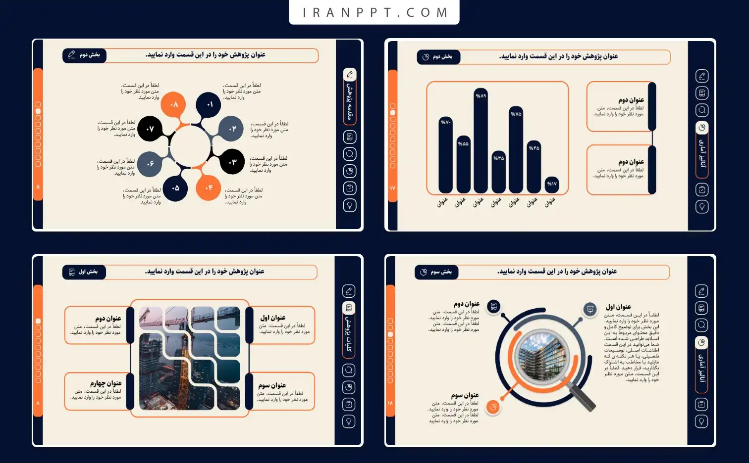 قالب پاورپوینت منودار کشویی